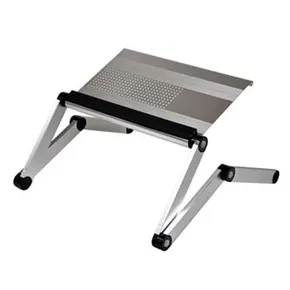 Podstavec pod notebook, s možností rotace o 360°, stříbrný, hliník-plast, 10 kg nosnost